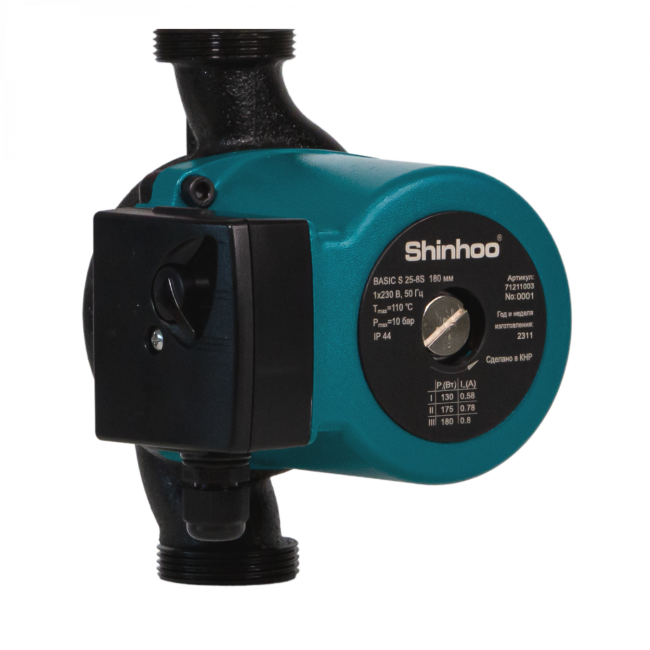 Насос циркуляционный с мокрым ротором Shinhoo BASIC S 25-8S 180мм
