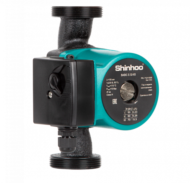 Насос циркуляционный с мокрым ротором Shinhoo BASIC S 32-8S 180мм