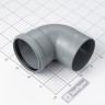 Отвод 110х87 пластик