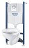 Система инсталляции GROHE Solido 4 в 1 в сборе, с подвесным унитазом, хром