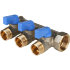 Коллектор 3 отвода с шаровыми кранами STOUT 3/4" 1/2" (синие ручки) (SMB 6201 341203) в Екатеринбурге Коллектор 3 отвода с шаровыми кранами STOUT 3/4" 1/2" (синие ручки) (SMB 6201 341203) в Екатеринбурге
